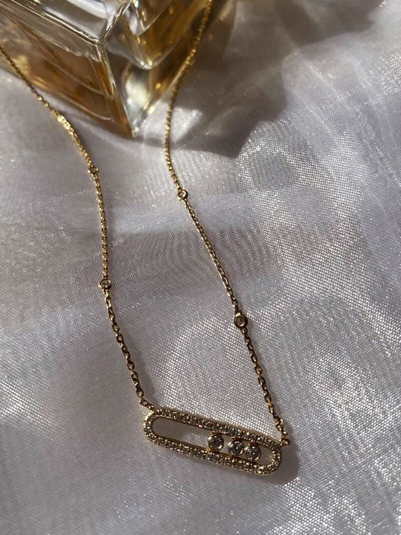 Kathy Triple Zirconia Pendant Necklace