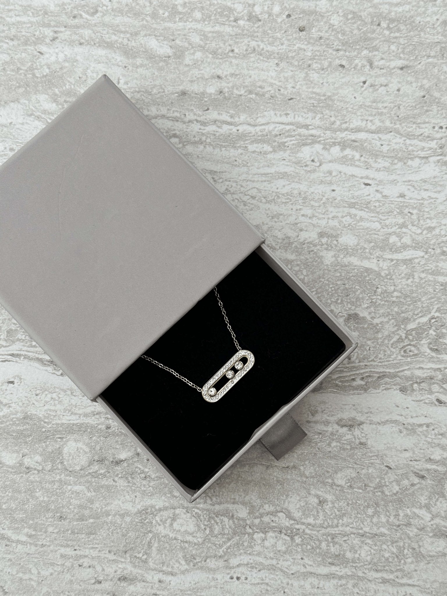 Kathy Triple Zirconia Pendant Necklace