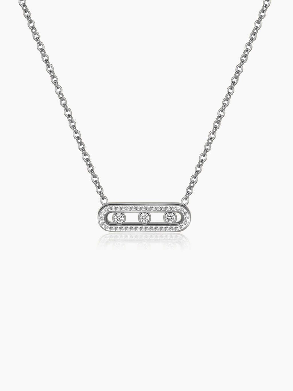 Kathy Triple Zirconia Pendant Necklace