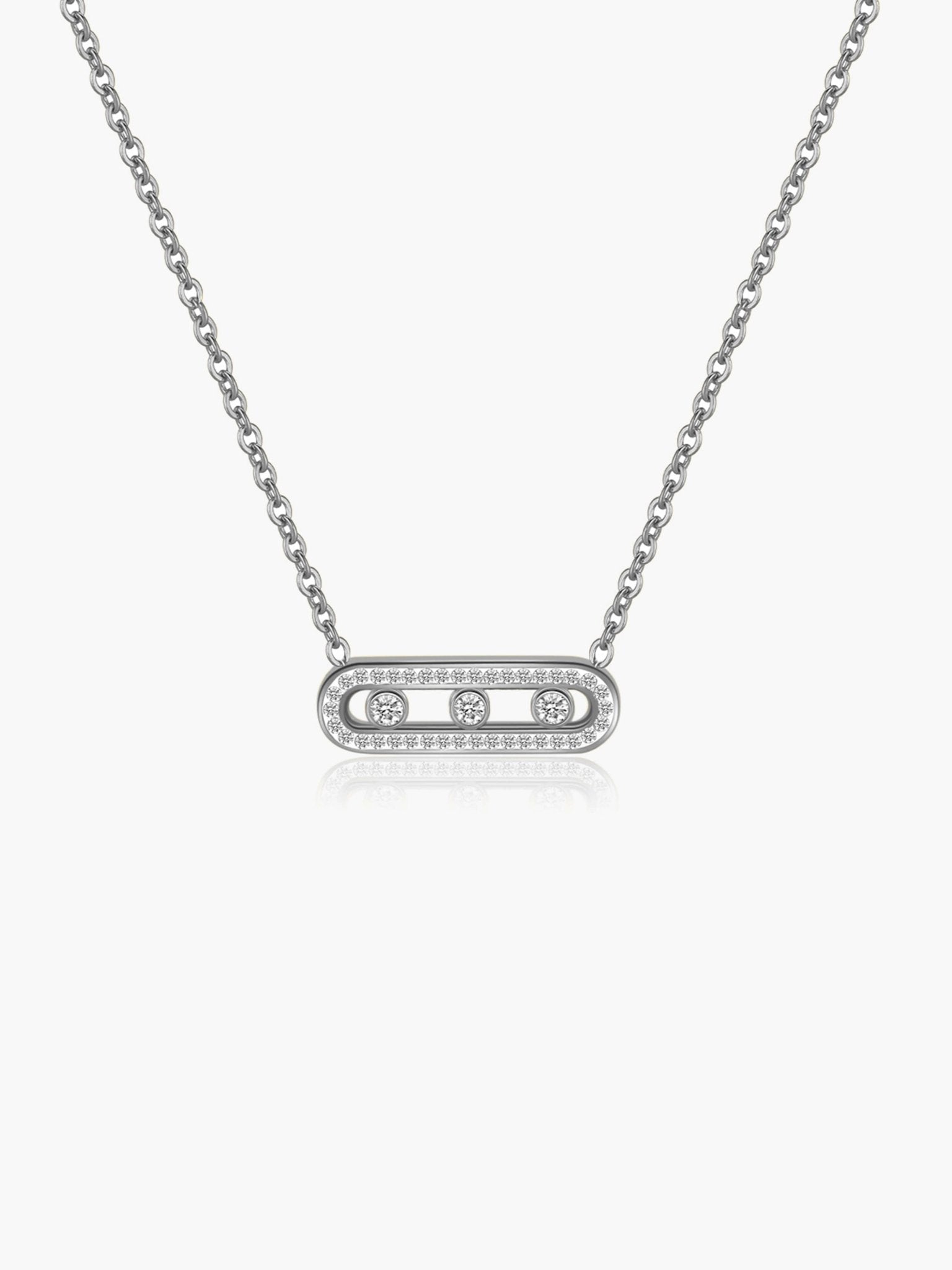 Kathy Triple Zirconia Pendant Necklace