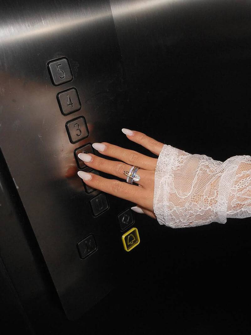 Monica Pinned Sparkle Band Ring