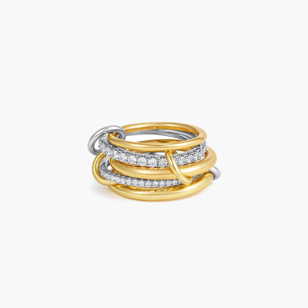 Ophelie Luxe Gemstone Five-Stack Ring
