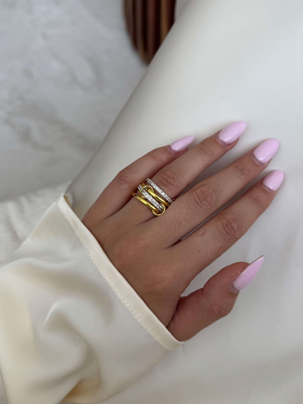 Ramona Rhinestone Stacked Ring