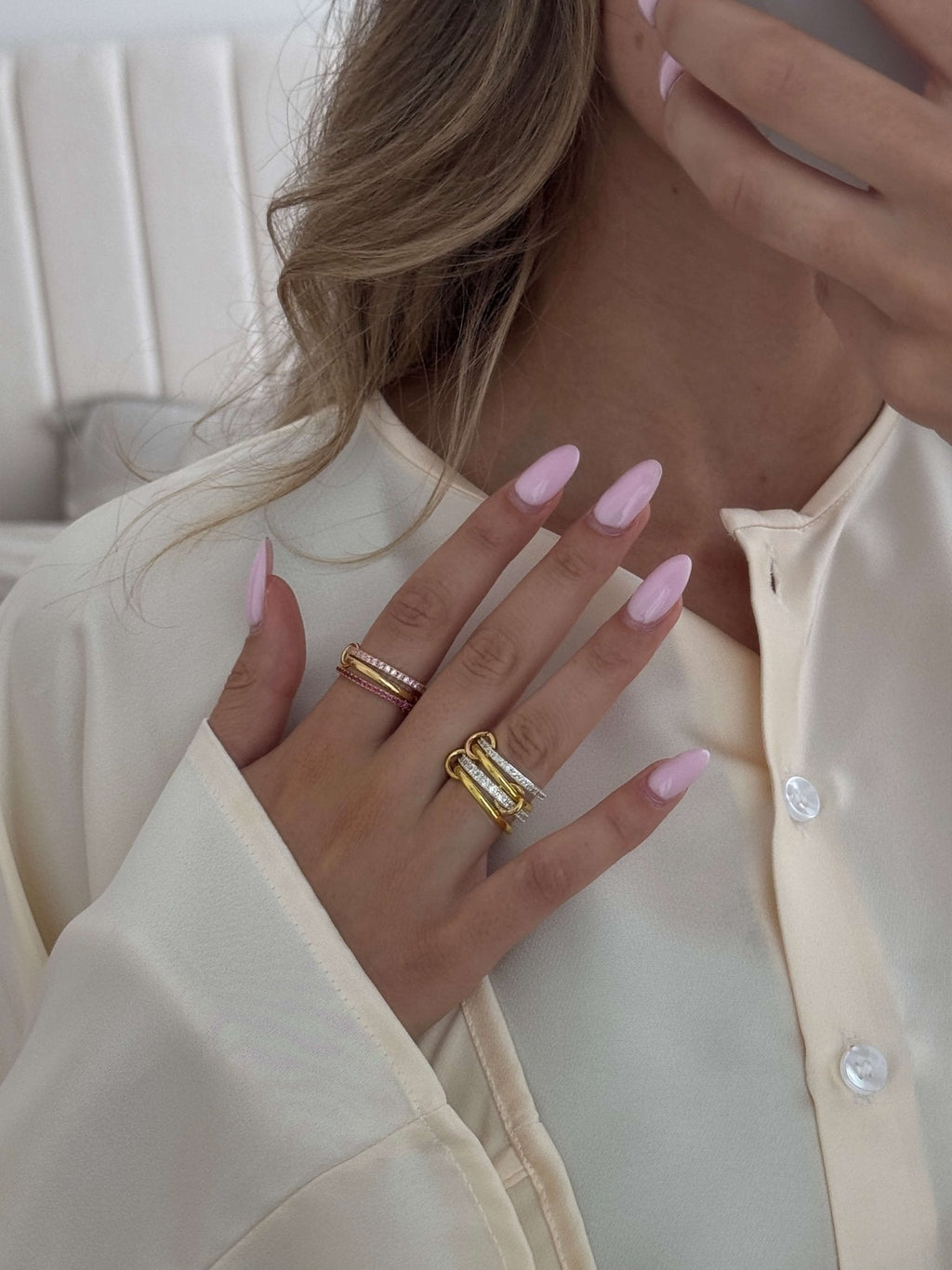 Ramona Rhinestone Stacked Ring