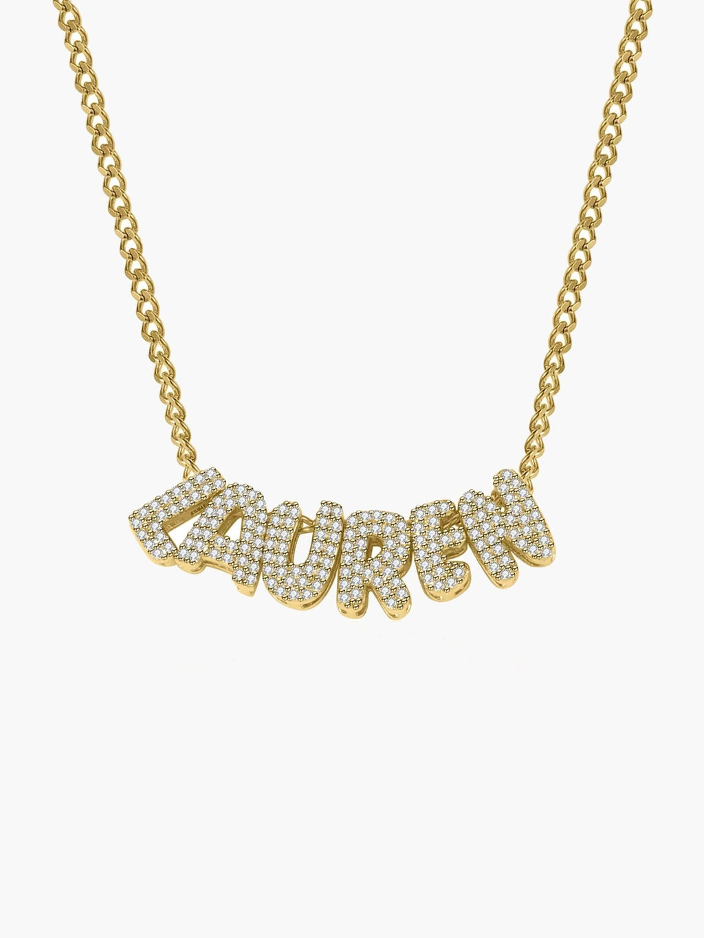 Custom 3D Bubble Name Necklace