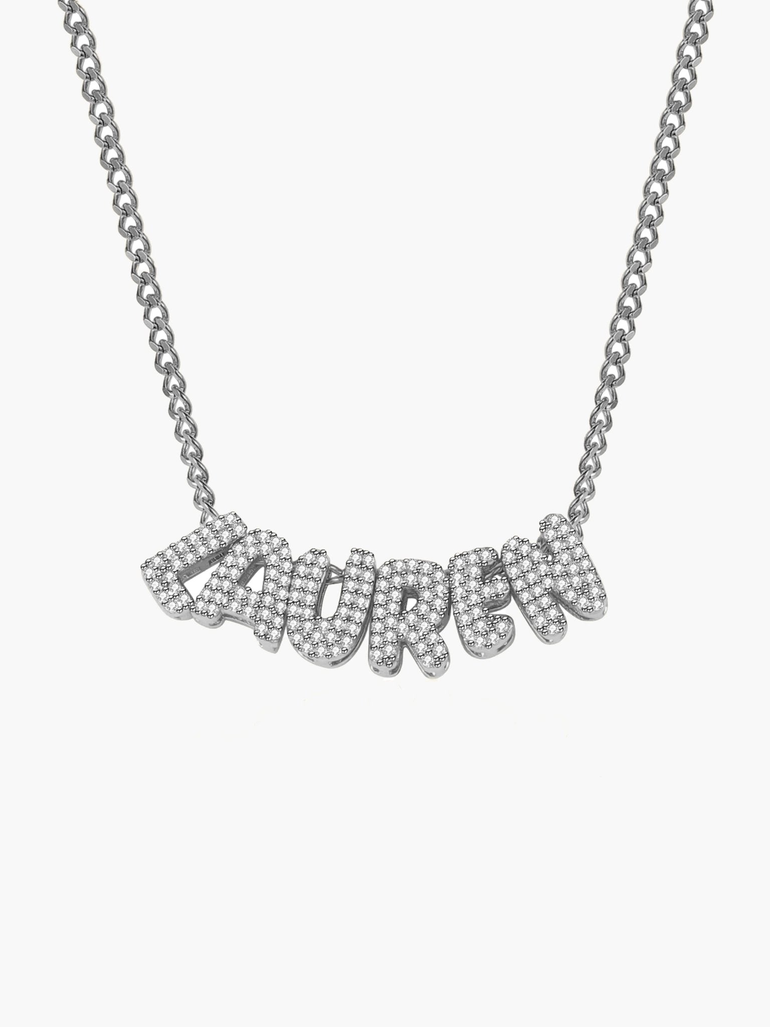 Custom 3D Bubble Name Necklace