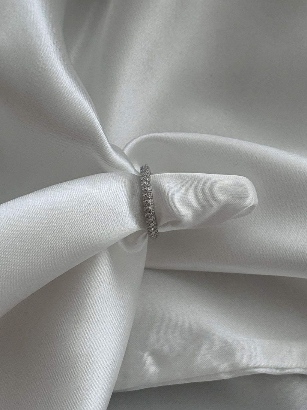 Soraya Crown-Edge Rhinestone Band Ring