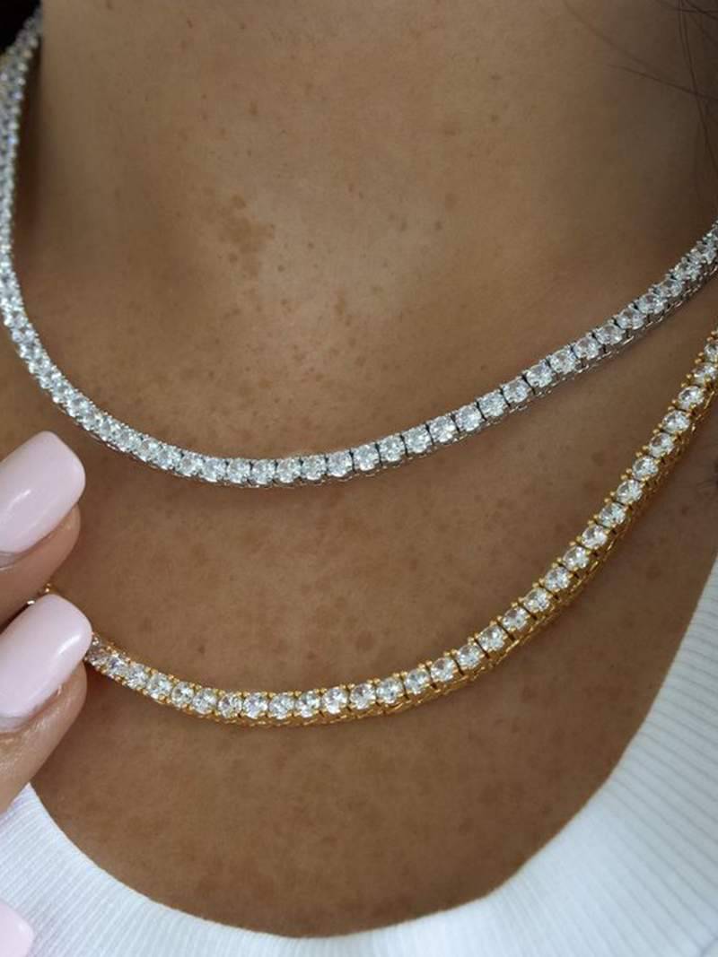 Zeya Zirconia Tennis Choker Necklace