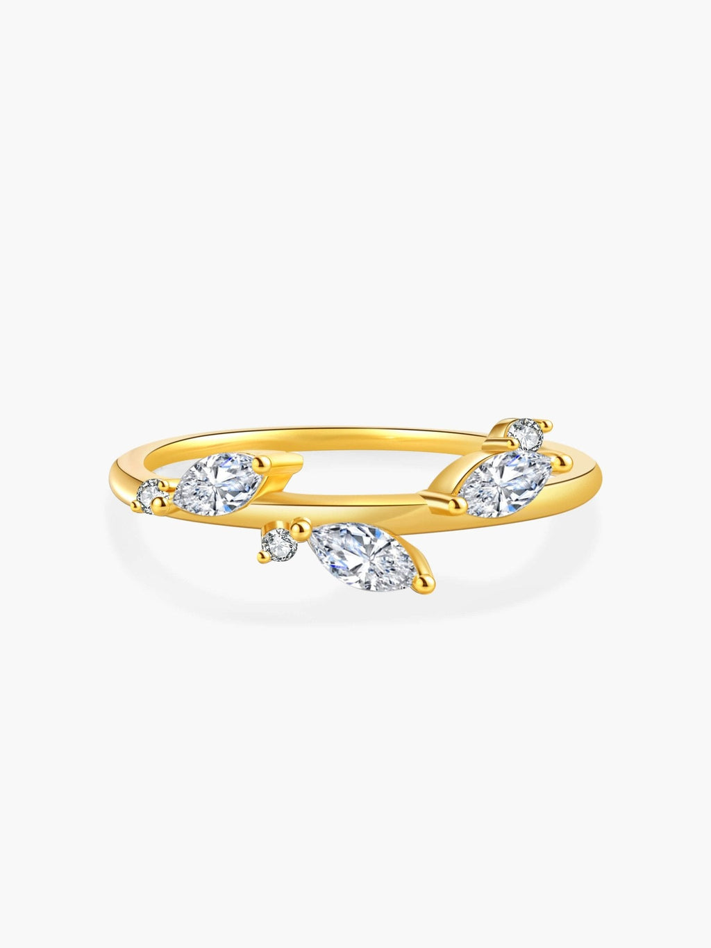 Vanya Leaf Zirconia Band Ring