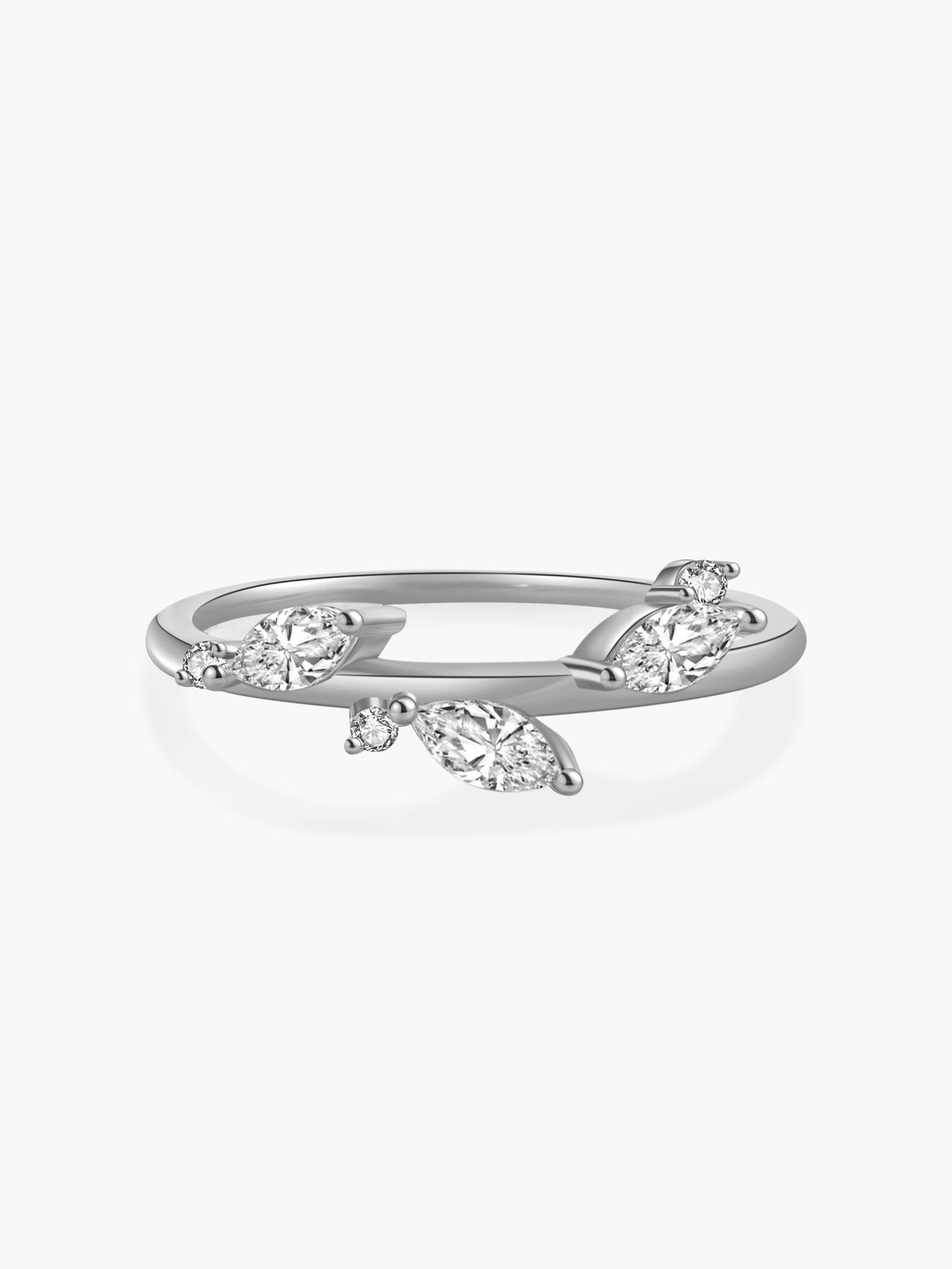 Vanya Leaf Zirconia Band Ring