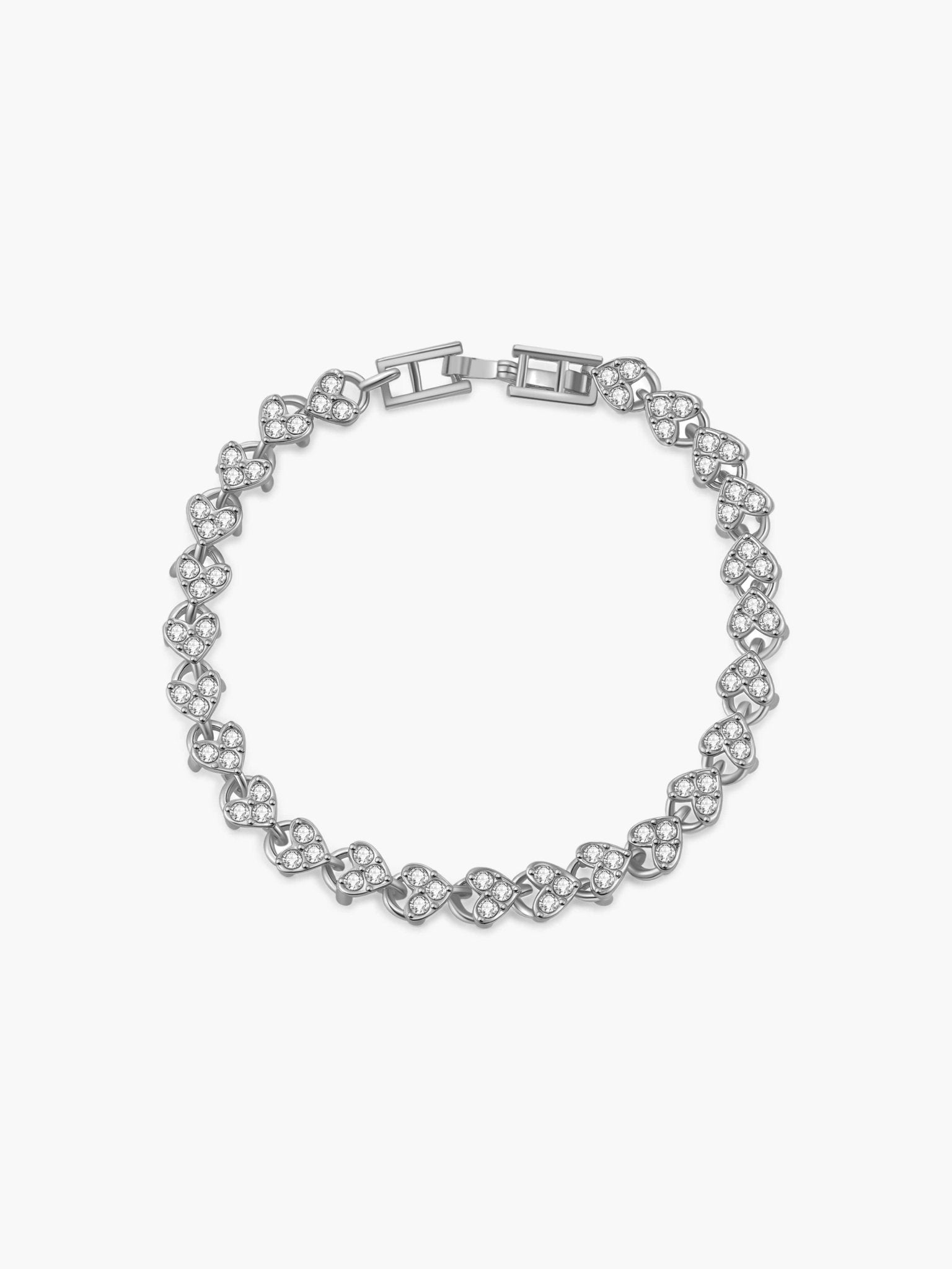 Viona Heart Zirconia Tennis Bracelet