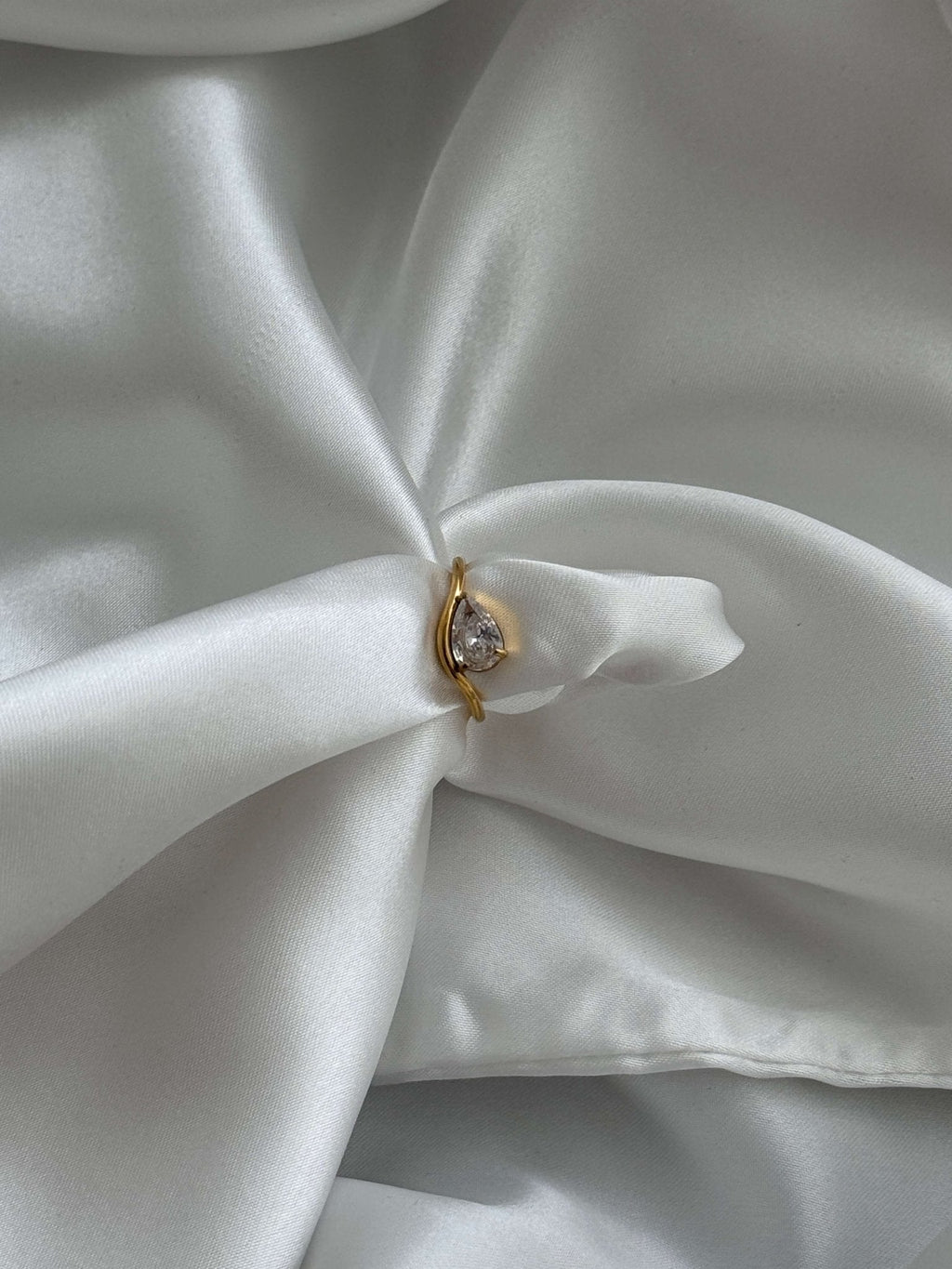 Zarina Pear-Cut Zirconia Band Ring