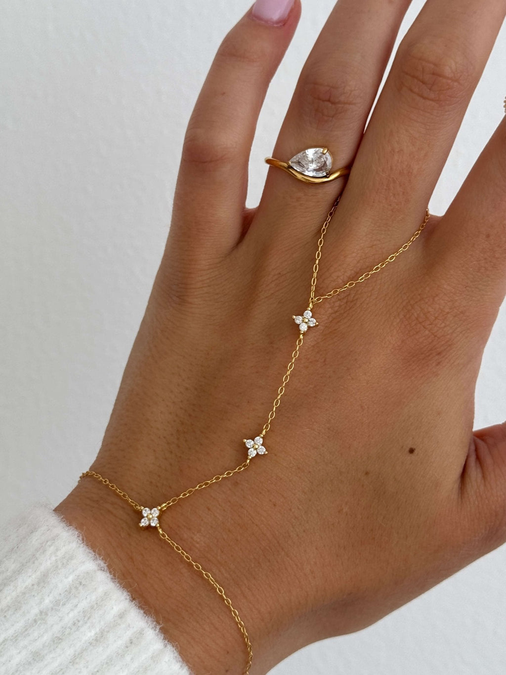 Zarina Pear-Cut Zirconia Band Ring