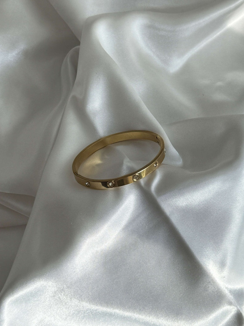 Sleek Zirconia Accent Bangle Bracelet