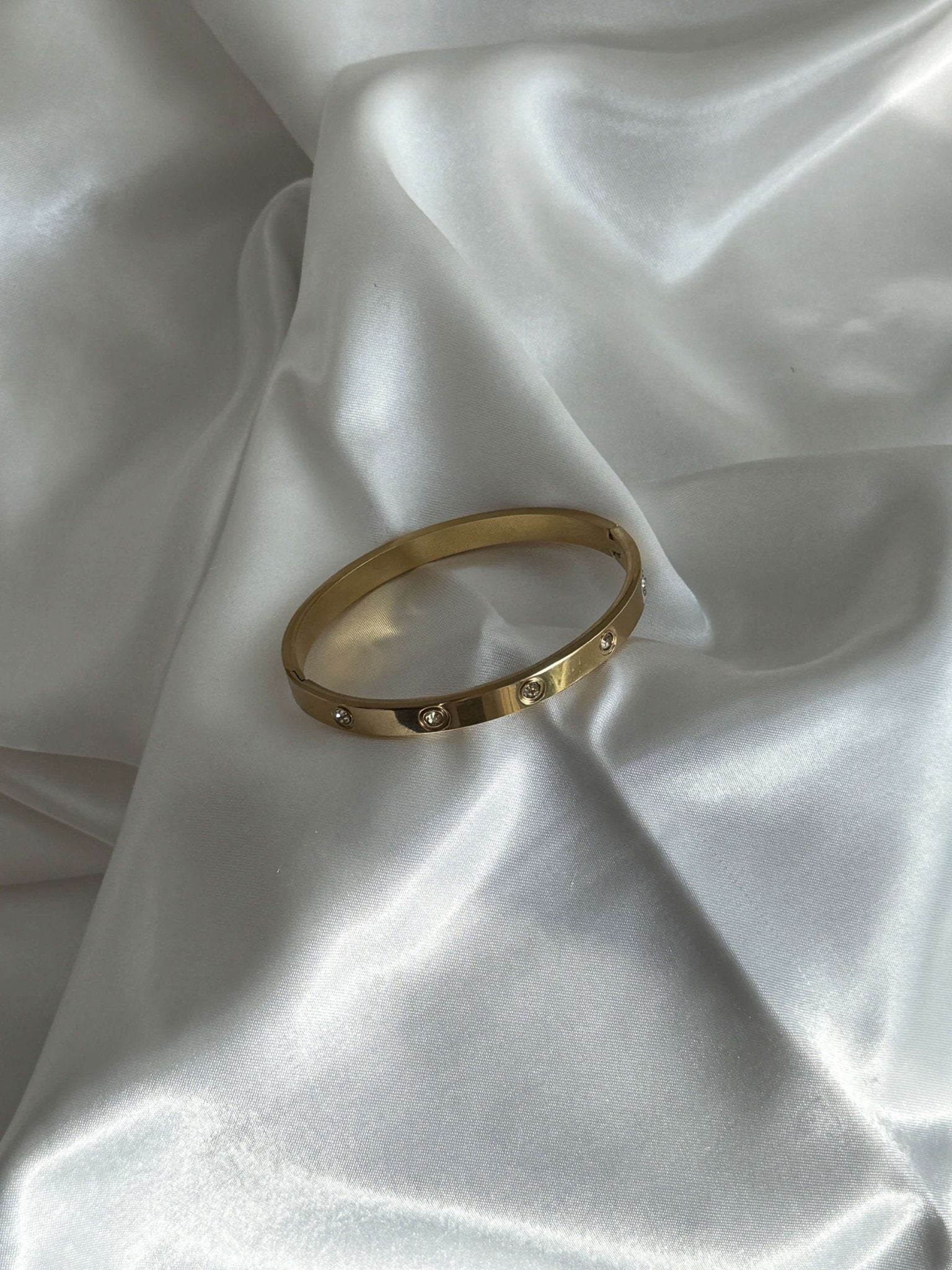 Sleek Zirconia Accent Bangle Bracelet